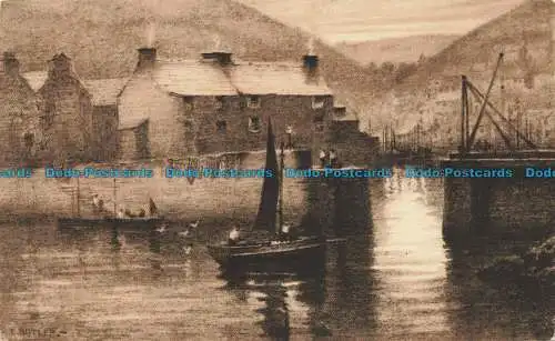 R640264 Polperro Harbour. Abends. W. Keast