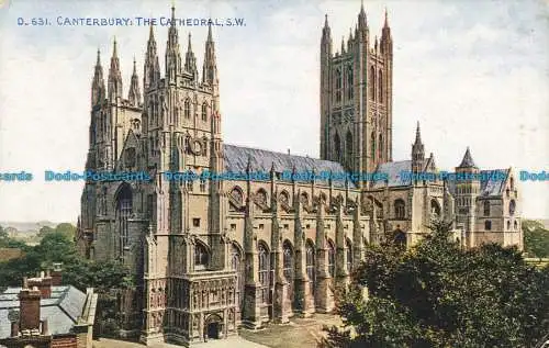 R638912 Canterbury. Die Kathedrale. S.W. Photochrom. Celesque Serie