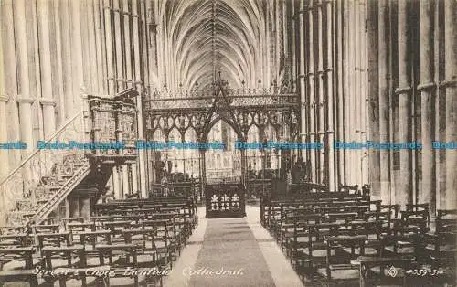 R640295 Lichfield Cathedral. Leinwand und Chor. Gilbert Larkin