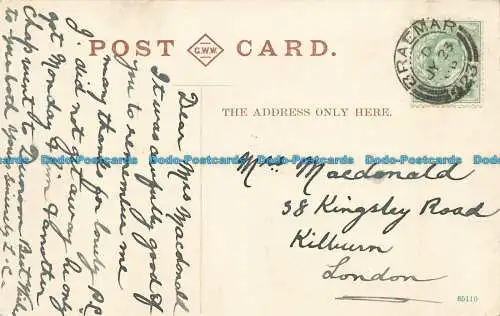 R638938 Schloss Braemar. G. W. W. Postkarte