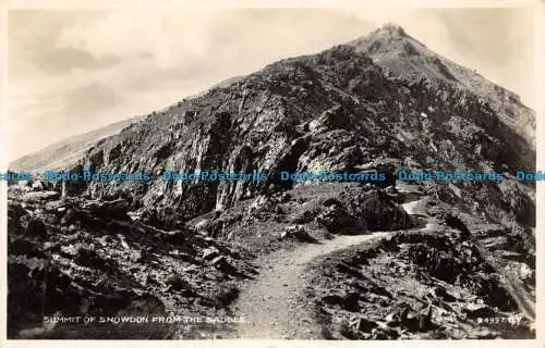 R156191 Summit of Snowdon aus dem Sattel. Valentinstag. RP