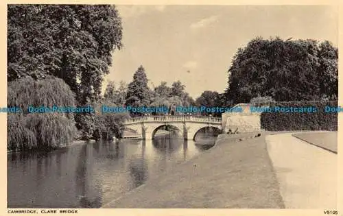 R156247 Cambridge. Clare Bridge. Photochrom. Nr V5105