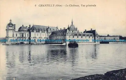 R156694 Chantilly. Le Chateau Vue Generale. J. Bourgogne