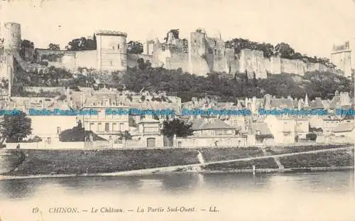 R156695 Chinon. Le Chateau. La Partie Sud Ouest. LL