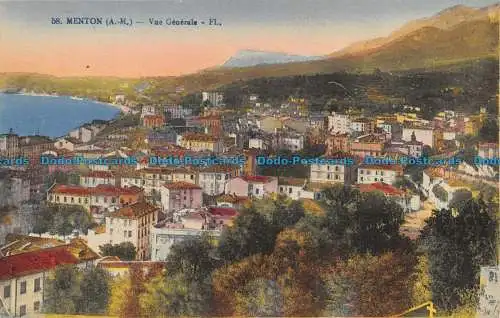 R156698 Menton. Vue Generale. FL. Nr 58