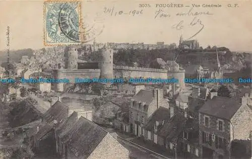 R156715 Fougeres. Vue Generale. G. F. Nr. 3075. 1906