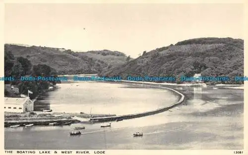 R156800 The Boating Lake und West River. Looe. Lachs. Tiefdruck. Nr 13081