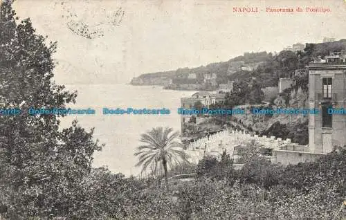 R156833 Napoli. Panorama da Posillipo. 1910