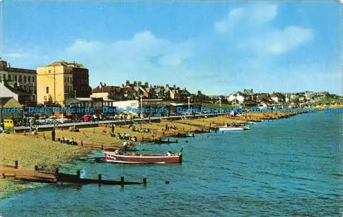 R156430 Herne Bay. Weststrand vom Pier. 1973