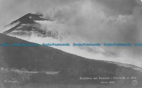 R157335 Eruzione del Vesuvio. Corrente di Lava