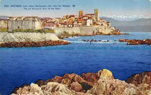 R157828 Antibes. Die alten Stadtmauern. Für alle Alpen. Nr 624. 1926