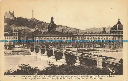 R661008 Lyon. Le Pont de la Guillotiere. Premier Pont Construit sur le Rhone a L