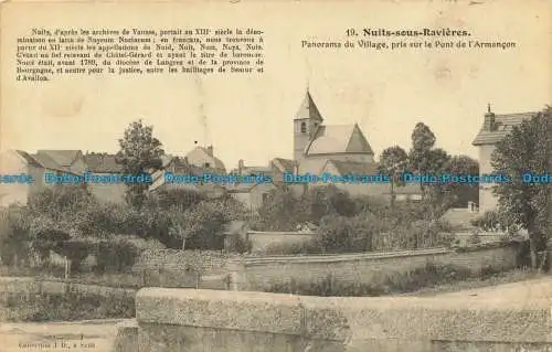 R661639 Nuits Sous Ravieres. Panorama du Village Pris Sur le Pont de l Armancon.