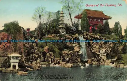 R661685 London. Japan British Exhibition. Garten der schwimmenden Insel. Valentine