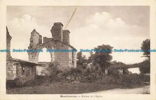 R661078 Montfaucon. Ruines de l Eglise. Vve Lhotte. 1933