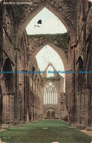 R662729 Tintern Abbey. Schiff. Westen. Valentines Serie. 1912