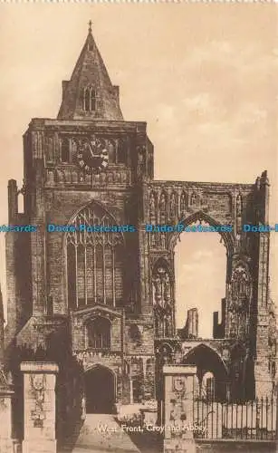 R662751 Croyland Abbey. Westfront