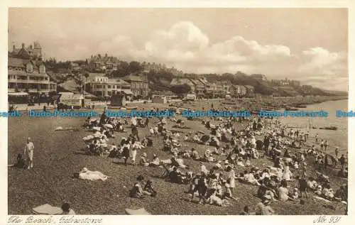 R661129 Felixstowe. Der Strand. Postkarte