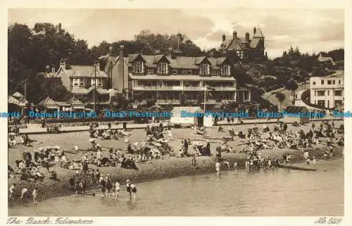 R661131 Felixstowe. Der Strand. Postkarte