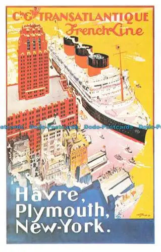 R662812 Havre. Plymouth. New York. Transatlantique French Line. Dalkeith Classic