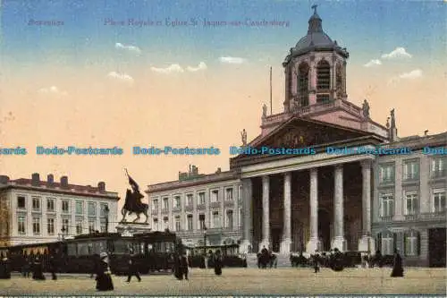 R661225 Bruxelles. Place Royale et Eglise St. Jacques sur Caudenberg. N. Sch. Br