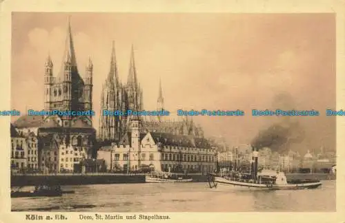 R661334 Köln a.Rh. Dom. St. Martin und Stapelhaus. Holzmann