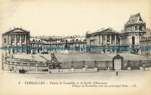 R661368 Versailles. Schloss Versailles und das Haupttor. LL. 3. Levy et