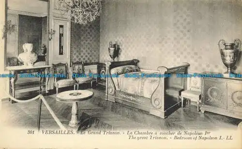 R661373 Versailles. Das große Trianon. Schlafzimmer von Napoleon I. LL. 301. Levy et N