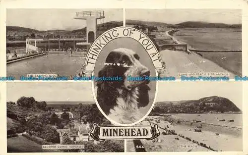 R662033 Thinking of You at Minehead. Das Schwimmbad. 1951. Multi View