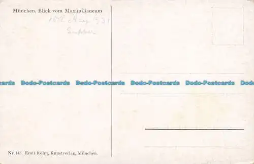 R661417 München. Blick vom Maximilianeum. Emil Kohn. Nr. 145. 1931