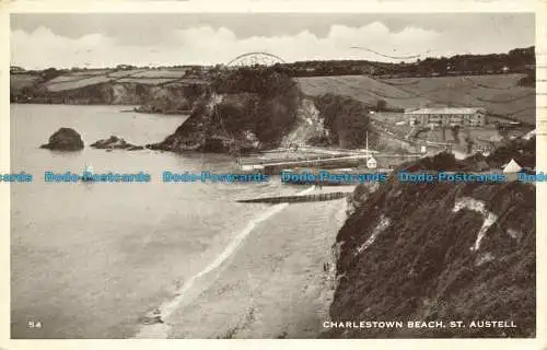 R662040 St. Austell. Charlestown Beach. 1956