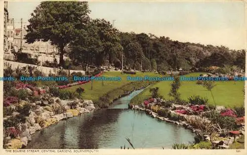 R662044 Bournemouth. The Bourne Stream. Central Gardens. W. J. Nigh. 1938