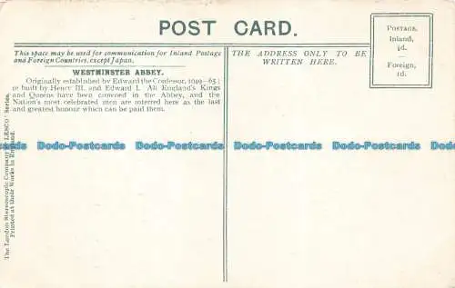 R663636 London. Westminster Abbey. Westfront. The London Stereoscopic Company S