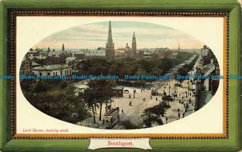 R662124 Southport. Lord Street mit Blick nach Westen. Shaw Serie. 1909