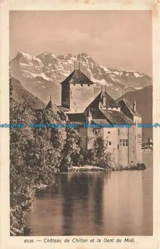 R663654 Chateau de Chillon et la Dent du Midi. B