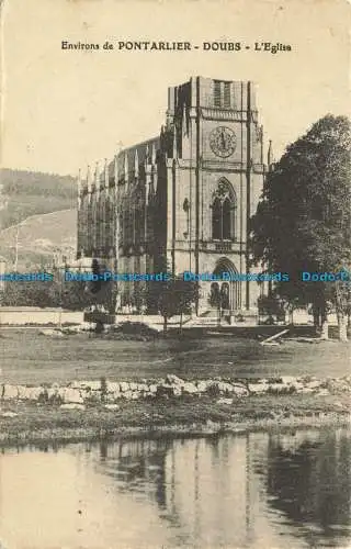 R663183 Doubs. Environs de Pontarlier. L Eglise. 1927