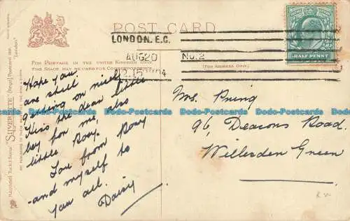 R663198 London. St. Paul Cathedral. Westfront. stecken. stecken. Silberette. Postkarte