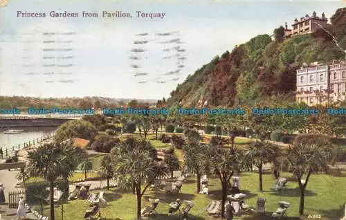 R662189 Torquay. Princess Gardens vom Pavillon. 1924