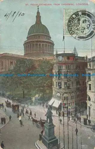 R663777 London. St. Paul Cathedral von Cheapside. 1910