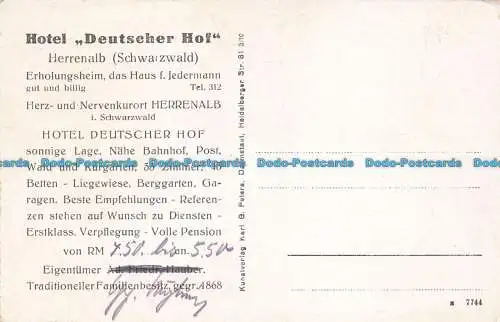 R664500 Herrenalb. Schwarzwald. Karl G. Peters