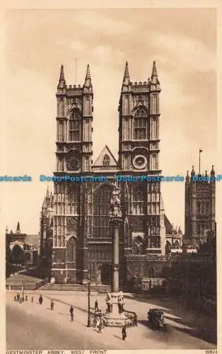 R663865 Westminster Abbey. Westfront. Photochrom