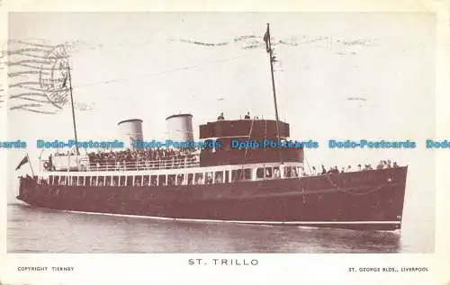 R662362 St. Trillo. Dampfschiff Liverpool und Nordwales. T. Stephenson. St. Geor