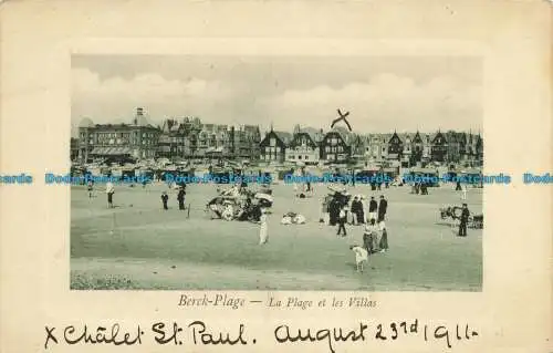 R662458 Berck Plage. La Plage et les Villas