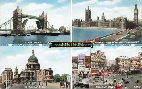 R665383 London. Tower Bridge. Valentinstag. Valesque. 1955. Multi View