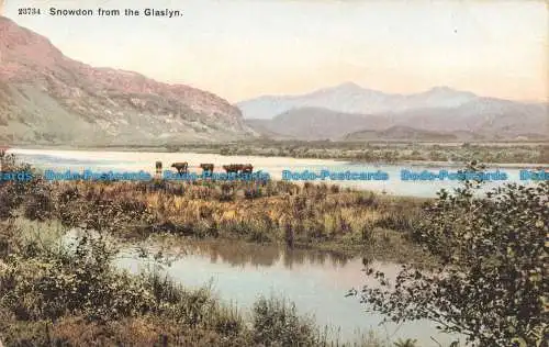 R665390 Snowdon aus der Glaslyn. Photochrom