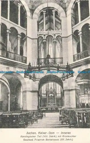 R663518 Aachen. Kaiser Dom. Inneres. Adolf Busch. Nr. 511