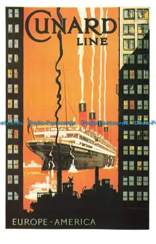 R664748 Europa. Amerika. Cunard Line. Dalkeith Classic Poster Serie