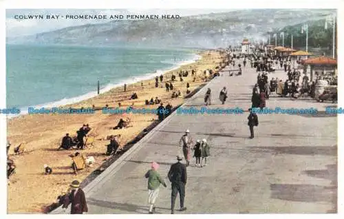 R665421 Colwyn Bay. Promenade und Penmaen Head. Inter Art. Photocolor View Serie