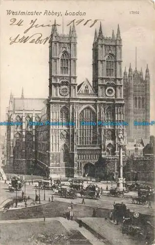 R664082 London. Westminster Abbey. Valentine Serie