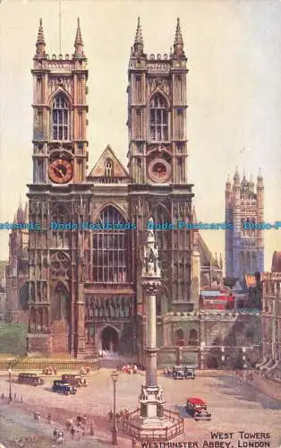 R664085 London. Westtürme. Westminster Abbey. Valentinstag. Kunstfarbe
